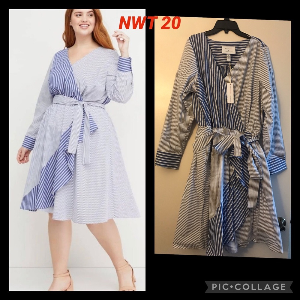 BeautiCurve by Lane Bryant Striped wrap dress